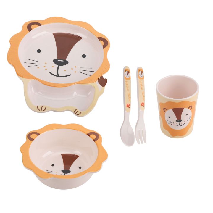 Kids%20Feeding%20Set,%20Easy%20To%20Clean%20Lightweight%20Kids%20Plates%20Set%20Comfortable%20Grip%20for%20Home%20for%20Baby%20-%20Image%207