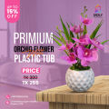 Artificial Primium Orchid Flower Tub (POFT-0306)Hot Pink. 