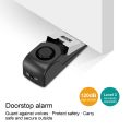 Wireless Door Stop Alarm Stainless Steel 3 Sensitivity Level Sensor Wedge-shaped Portable Home Office Travel Security Protection.
