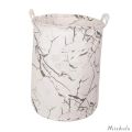 [Miskulu] Oxford Clothes Basket Storage Bin Blanket Organizer Easily Carry with Handle Foldable Laundry Hamper for Camping Home Nursery Hotel Bedroom. 