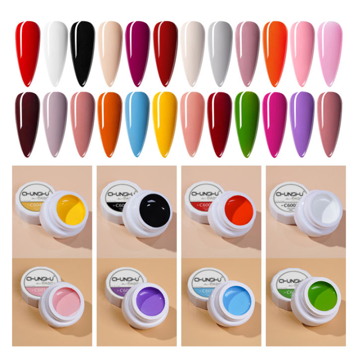 CHUNSHU 6pcs/kit Painting Gel Nail Gel Polish Professional 5ml Nail Paint Color Gel Polish For Nails Art Soak Off UV LED Varnish