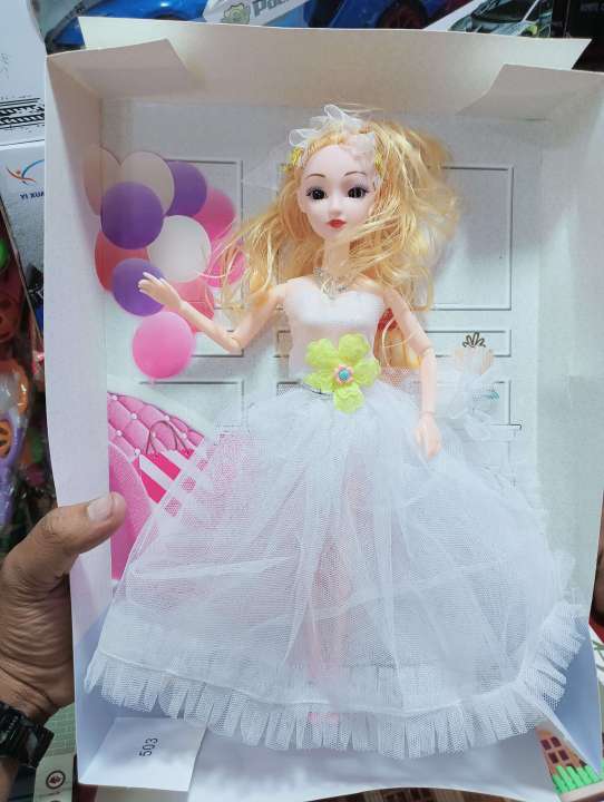 Cute Barbie doll Beautiful Wedding Doll Girl toys Kid Birthday