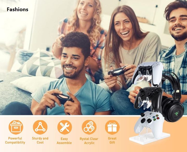 Fashions%20Floor%20Stand%20Display%20Holder%20Universal%203%20Tier%20Controller%20Holder%20and%20Headset%20Stand%20Game%20Accessories%20for%20PS5/PS4/PS3/PS2/Xbox%20-%20Image%205