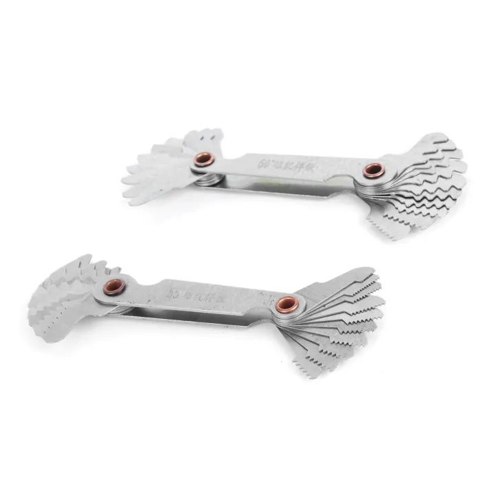 2Pcs%20Thread%20Gauge%2060%C2%B0%20Imperial%2055%C2%B0%2020%20Blades%20Screw%20Pitch%20Measuring%20NDE%20-%20Image%203