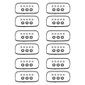 6X Engine Valve Cover Gasket Set 12030-P8A-A00 for -Accord Odyssey Pilot TL 3.0L 3.2L 3.5L V6.