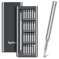 25 in 1 Precision Screwdriver Set with Magnetic Driver, Jiffix Pocket Manual Screwdriver Tool Kit with Sliding Closure, Mini Professional Repair Tools for Electronics/Watch/Camera/Laptop/Glasses.