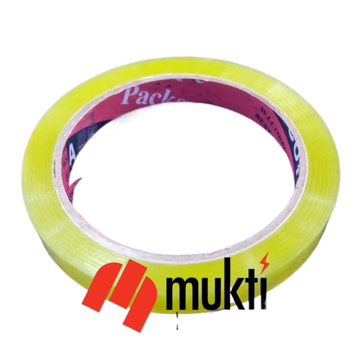 Imported China SCOTIA Gum Tape 0.5 Inch 100 Yards Transparent Packaging Material Cartoon Binding Scotch Packing Tape