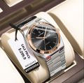 Poedagar PO930M Silver Stainless Steel Analog Wrist Watch For Men. 