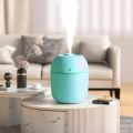 Portable Mini Humidifier, USB Personal Air Humidifier for Baby Bedroom Travel Office Home with Light, 300ml Small Cool Mist Humidifier, Essential Oil Diffusers.