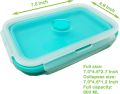 Set of 4 Collapsible Silicone Food Storage Container Leftover Meal box For Kitchen Bento Lunch Boxes BPA Free Microwave.