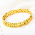 Versatile -Choice and Remark -Indian Latest Designs Gold Plated Bracelet Model For Men- Avant-garde Remarkable - Disclose Styles & Luxe.