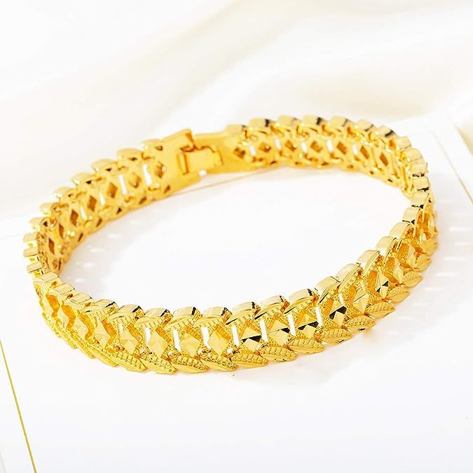 Versatile -Choice and Remark -Indian Latest Designs Gold Plated Bracelet Model For Men- Avant-garde Remarkable - Disclose Styles & Luxe