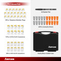 AMPCOM RJ45 Crimper Lan Tester Tool Set Ethernet Cable Stripper Punch Down Tool rj 45 rj11 Connectors 12 in 1 Cabling Repair Set. 