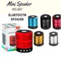 WS - 887 mini powerful Bluetooth Speaker II With TWS, USB, Memory card, AUX, FM, Charging Back up. 