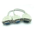 【Aesth Diary Store】(NEW)RGB VGA SVGA Male to 2 VGA two Female Splitter Adapter extension Cable w/ splitter adaptor connector converter.