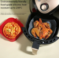 Reusable Silicone Air Fryer Liner with Handles Square Non-Stick Silicone Baking Tray, Heat Resistant Food Grade Silicone Basket Insert for Air Fryers, Oven, Microwave & Dishwasher Safe.