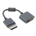 RCA Optical Audio Adapter Conversion HDMI AV Cable For Microsoft Xbox 360 Gray.