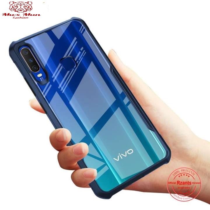 Vivo Y19 / Vivo Y5s / Vivo U3 / Vivo U20 - Premium Quality Casing Edge Reinforced Shockproof Cushion Back Clear Hybrid Transparent Hard Cover Phone Case