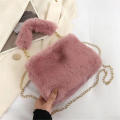 Handbag Fashion Bag Portable Plush Bag Shoulder Bags Plush Handbag Fashion Plush Crossbody Bag Plush Bag. 