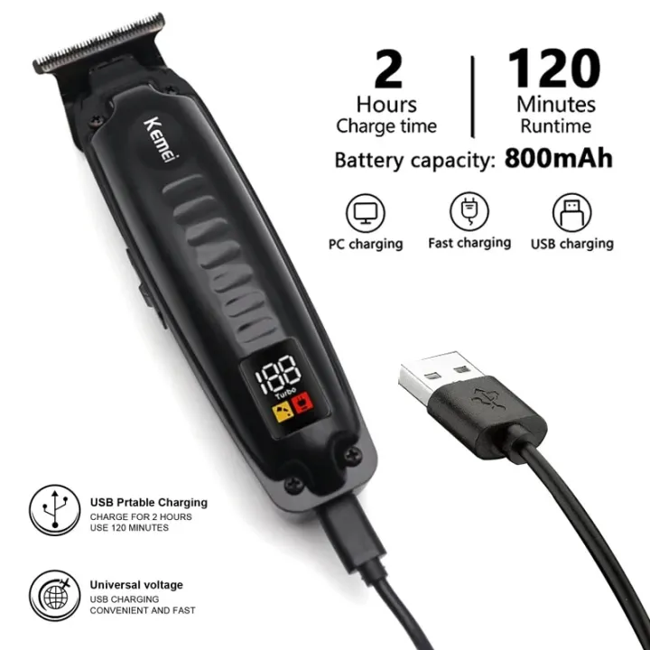Kemei%20KM-1578%20Men's%20Haircut%20Machine%20USB%20Charging%20Hair%20Cutting%20Machine%20Professional%20Hair%20Clipper%20LCD%20Display%20Hair%20Trimmer%20Machine%20-%20Image%203