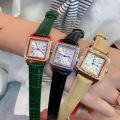 Women's Quartz Watch Real Leather Roman Alphabet Dial With Rhinestones Waterproof Scratch Resistant Watch Valentines Gift. 