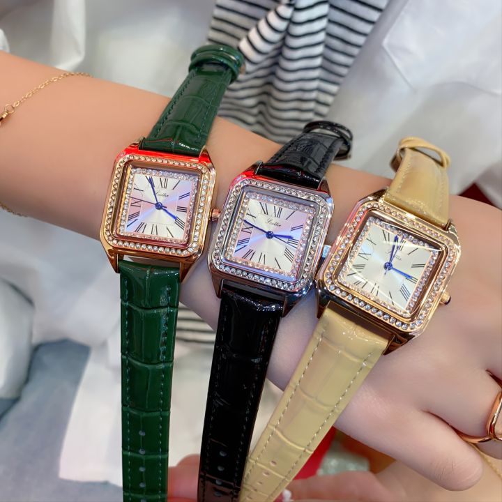 Women's%20Quartz%20Watch%20Real%20Leather%20Roman%20Alphabet%20Dial%20With%20Rhinestones%20Waterproof%20Scratch%20Resistant%20Watch%20Valentines%20Gift%20-%20Image%208