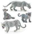New Wild Feline Figurine Snow Leopard Black Panther Lynx Simulation Animal Model Action Figures Children Collect Toys Gifts.
