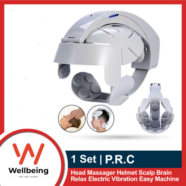 Easy Head Massager Helmet Scalp Brain Relax Electric Vibration Easy ...