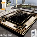 European Style Large Carpet for Living Room Gold Luxury Decoration Bedroom Area Rug Washable Marble Non-slip Alfombra Tatami Mat.