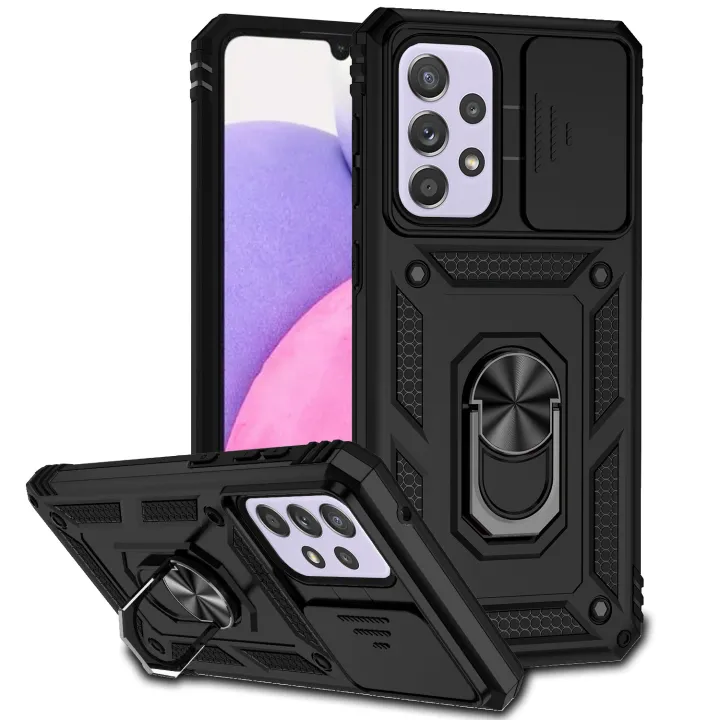 For%20Samsung%20Galaxy%20A33%205G%20Case%20with%20Slide%20Camera%20Cover,%20360%C2%B0%20Ring%20Holder%20Metal%20Kickstand,%20work%20for%20Phone%20Holder%20Car%20Mount,%20Drop%20Peep%20Protection%20-%20Image%202