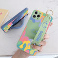 【3C VictoryEagle】Hontinga for Oppo A5s A7 A12 a12s A7 A12 a12s strap case soft candy color splash ink trend square printed liquid silicone phone case.