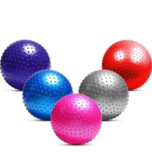 Yoga Ball with Pumper  Multicolor (75 cm) - Pimpled/ Guti/ dotted - Citizen Sports