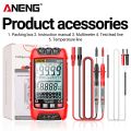 ANENG SZ02 Smart Digital Multimeter Auto Range 9999 Counts NCV Universal Meter Handheld Multifunctional Tester Voltmeter Ammeter with Backlight Flashlight AC/DC Voltage & Current Resistance Capacitance Frequency Temperature Measurement. 