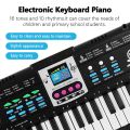 61 Keys Electronic Piano Gift with Microphone for Kids Beginners.