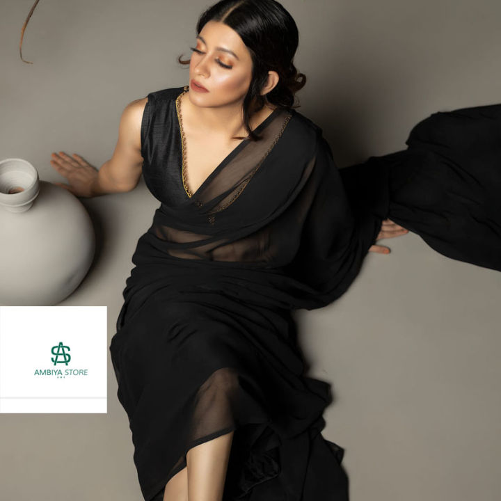 Women's%20Weightless%20Georgette%20Saree%20%E2%80%93%20Black,%20Elegant%20Drape%20-%20Image%206