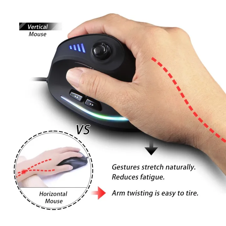 Zelotes%20C-18%20Vertical%20Wired%20Gaming%20Mouse%2011%20Programmable%20Buttons%20Adjustable%2010000DPI%20Laser%20Engine%20RGB%20Light%20Belt%20128KB%20On-board%20Memory%20-%20Image%202