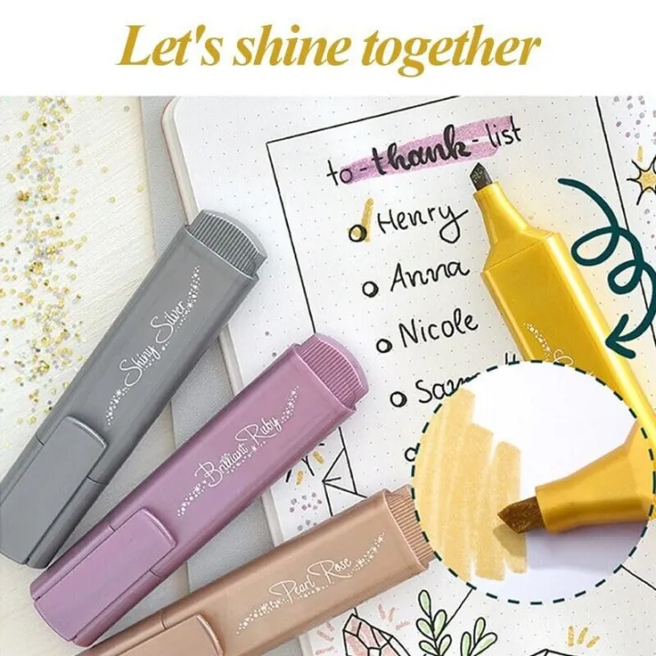 New%20Metallic%20Glitter%20Highlighter%20Markers%20-%20Vibrant%20Colors,%20Non-Permanent,%20Fine%20Point,%20Stationery%20Essentials%20-%20Image%203