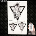 【EIEGANT Store】YURAN HOT Geometric Temporay Tattoo Stickers Body Art Forest Water Transfer Tatoos Triangle Waves Fake Tatoos.