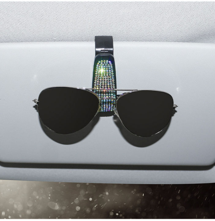 Crystal%20Rhinestone%20Glasses%20Clip%20for%20Car%20Sun%20Visor%20Mount%20Sunglasses%20Clip%20Holder%20Fastener%20Auto%20Car%20Interior%20Decoration%20Accessories%20-%20Image%204
