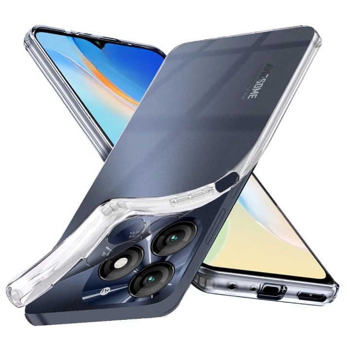 Itel A80 4G Premium Silicone Case Crystal Clear Soft TPU Ultra-Thin Transparent Flexible Protective Mobile Phone Back Cover