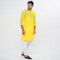 Men's High Quality Punjabi for various occasions with yellow.