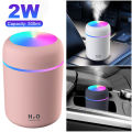 300ml Portable H2O Air Humidifier with Colorful Light Mini USB Purifier Aroma Oil Diffuser for Car Home Bedroom. 