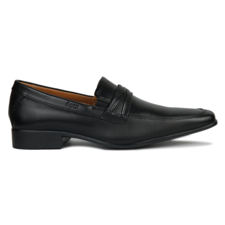 Apex Black Leather Formal Shoe for Men