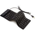 Silicone Mute Soft Keyboard 85-key Computer Keyboard USB Wired Keyboard Portable Mini Laptop Pc Folding Waterproof Keyboard.