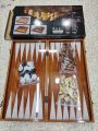 Walnut Wood 3-in-1 Game Set (chess, checkers, backgammon) MADE IN CHINA.