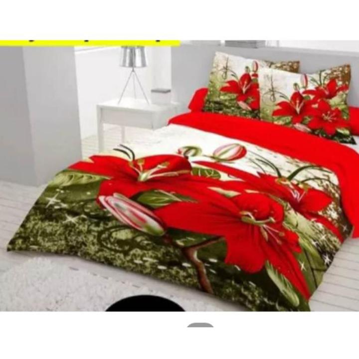 Cotton with two matching pillow cover with cotton king size bed sheets - Simple to Use