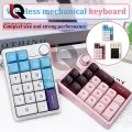 KZZIK20 Wireless Numeric Keypad Programming Custom Knob Keyboard RGB Lamplight Mini Button Gaming 3 Modes Mechanical Keyboard. 
