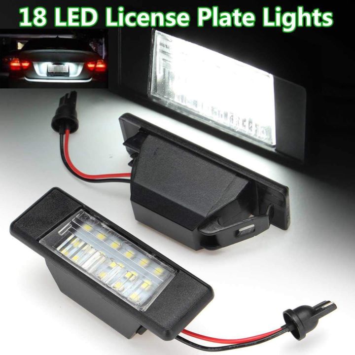 2Pcs%20Car%2018Leds%20License%20Plate%20Lights%20Plastic%20for%20Nissan%20Qashqai%20X-Trail%20Juke%20Primera%20Bright%20Led%20Number%20Licence%20Plate%20Light%20-%20Image%203