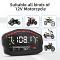 1Set Motorcycle Digital Dash Digital Panel Universal LED LCD Speedometer Odometer 1,2,4 Cylinders Black. 