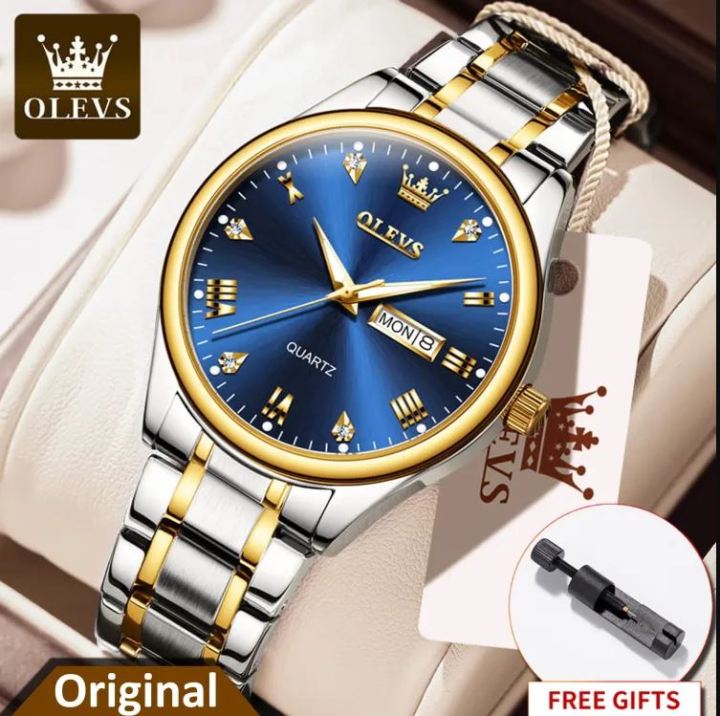 Olevs%205563%20New%20Women%20And%20Men%20Luxury%20Watch%20Couple%20Quartz%20Stainless%20Steel%20watch%20-%20Image%202